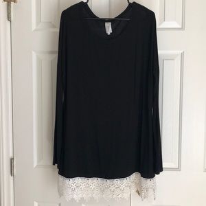 Black Dress with Lace Detailing